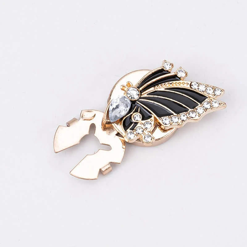 1 Pair Butterfly Style Snap-On Shirt Button Covers - Image 8