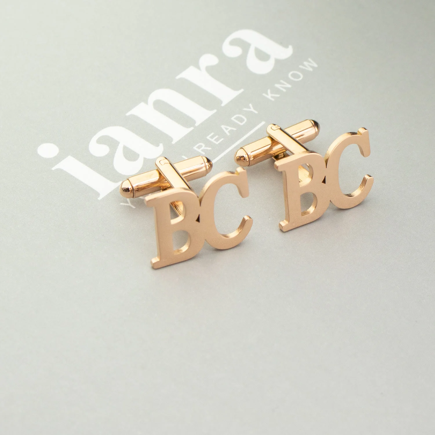 1 Pair Custom Letter Button Covers Set Suit Cufflinks - Image 7