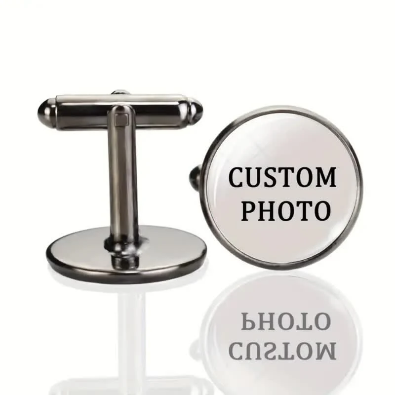 1 Pair Custom Your Photo Creative Memorial Cufflinks - Image 6