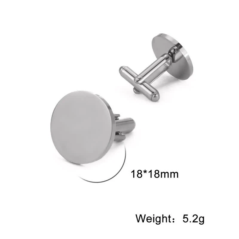 1 Pair Laser Custom Letter Square Round Heart Shape Suit Cufflinks - Image 9