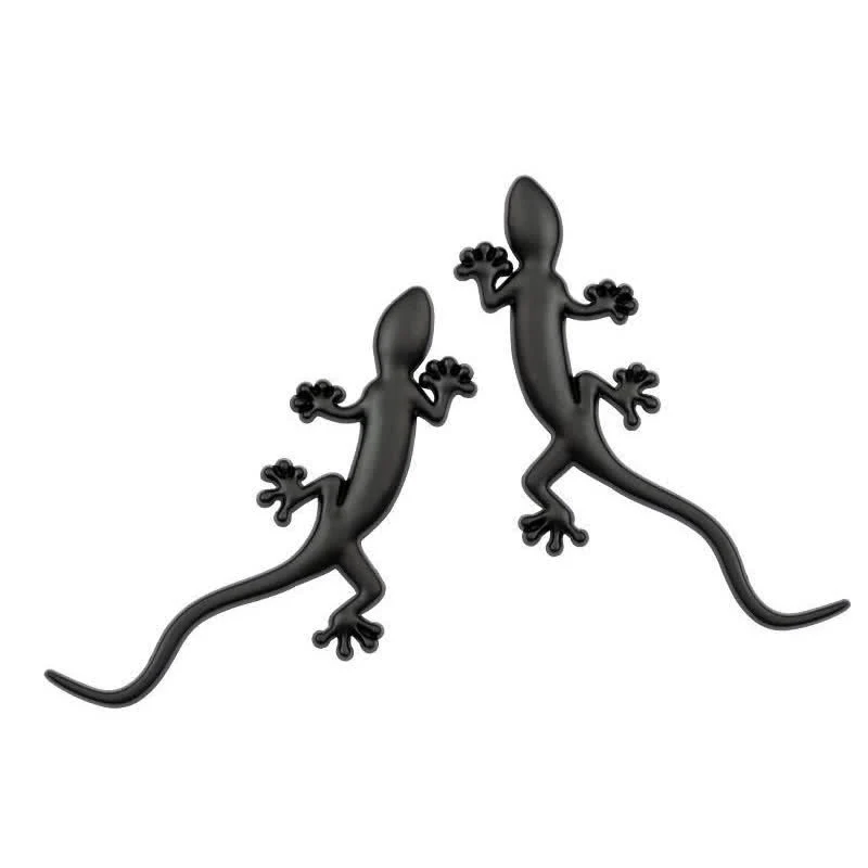 1 Pair Of  Gecko Animal Metal Sticker Car Badge - Image 2