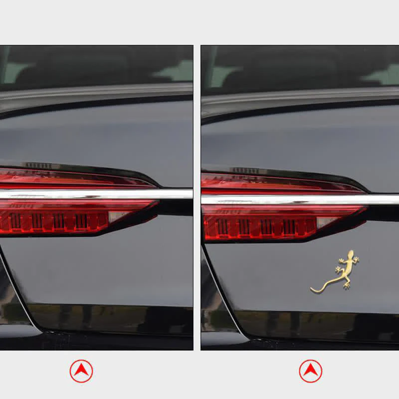 1 Pair Of  Gecko Animal Metal Sticker Car Badge - Image 5