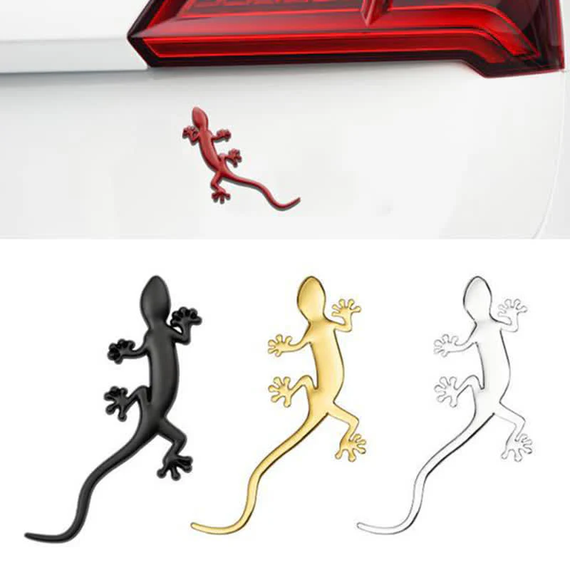 1 Pair Of  Gecko Animal Metal Sticker Car Badge - Image 7
