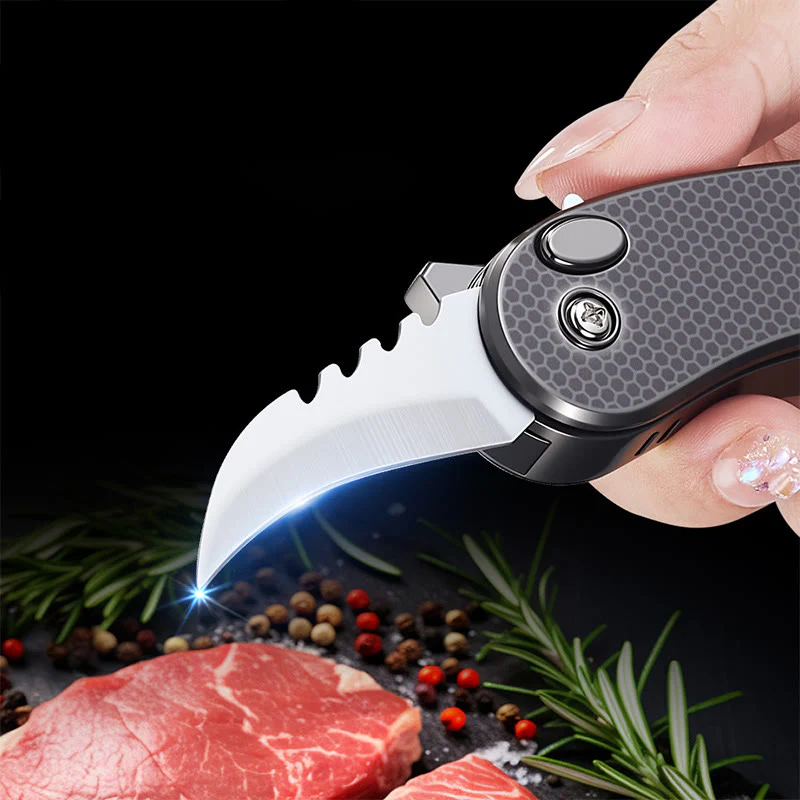 2-in-1 EDC-Tool Folding Knife Alloy Butane Lighter - Image 4
