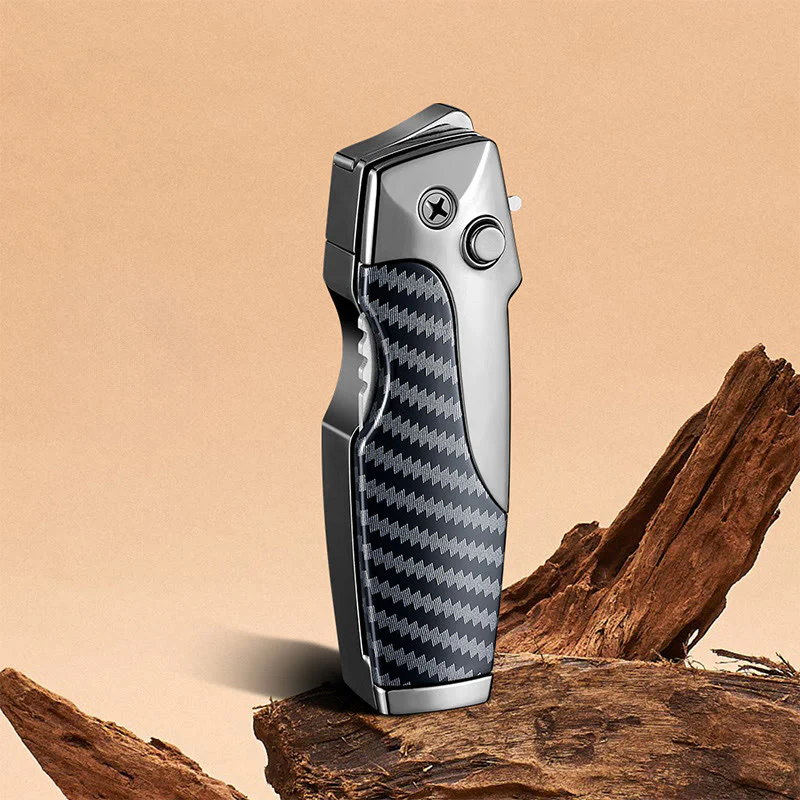 2-in-1 Multifunctional Folding Knife Straight Jet Lighter - Image 3