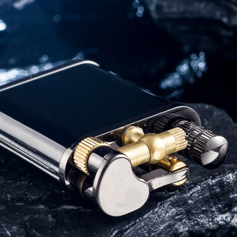 2 in 1 Permanent Match Antique Style Lift Arm Refillable Kerosene Lighter - Image 6
