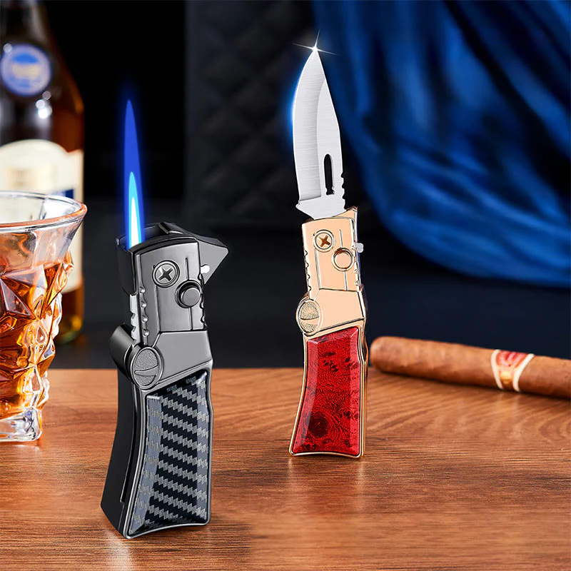 2 In 1 Portable Multifunctional Folding Knife Lighter - Image 2