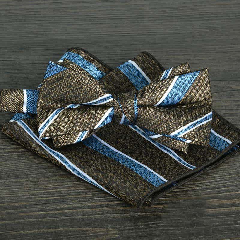 2Pcs Men's Flower Dots Formal Wedding Bow Tie Set - Image 15