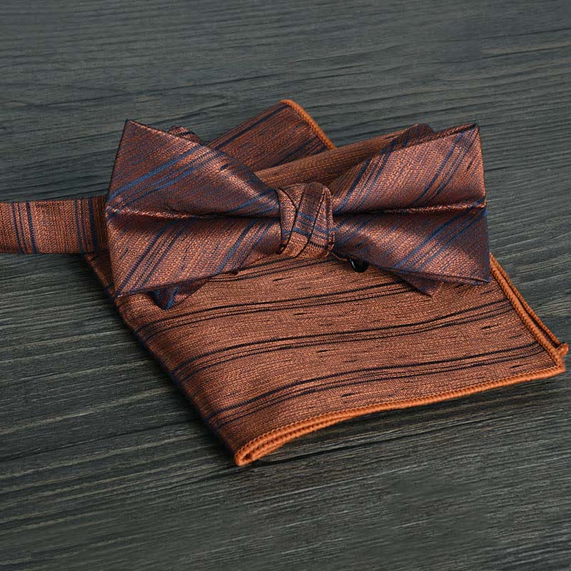 2Pcs Men's Flower Dots Formal Wedding Bow Tie Set - Image 5