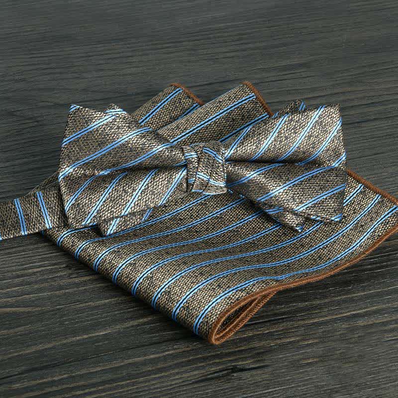 2Pcs Men's Flower Dots Formal Wedding Bow Tie Set - Image 6