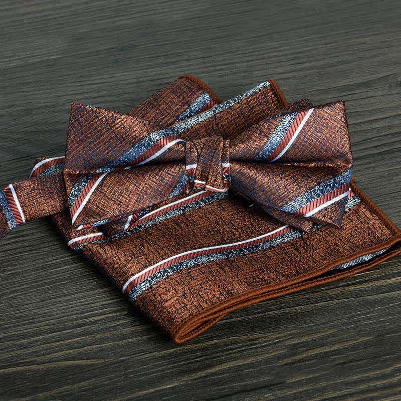 2Pcs Men's Flower Dots Formal Wedding Bow Tie Set - Image 7