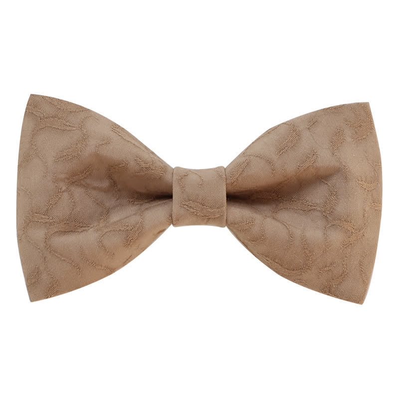 Men's Khaki Vine Grain Bow Tie - Image 4