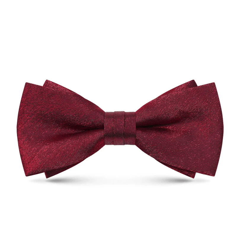 2Pcs Men's Solid Color Pocket Square Bow Tie - Image 13