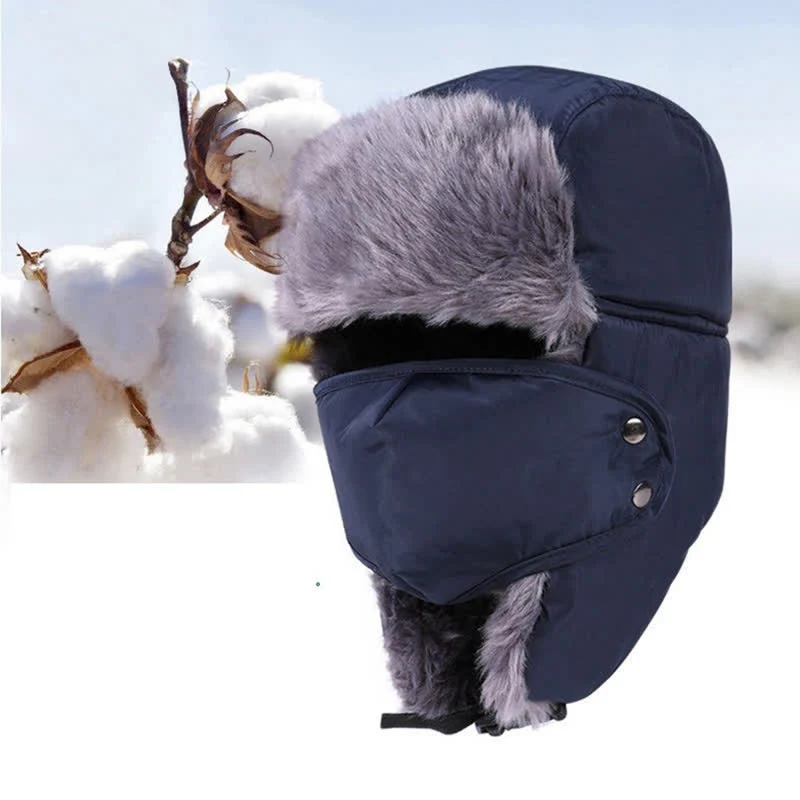 2Pcs Mountain Climbing Face Mask Trapper Hat Set - Image 2