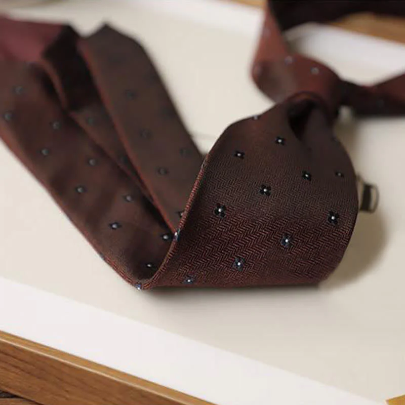2Ps Men's Vintage Mini Motif Necktie Pocket Square Set - Image 8
