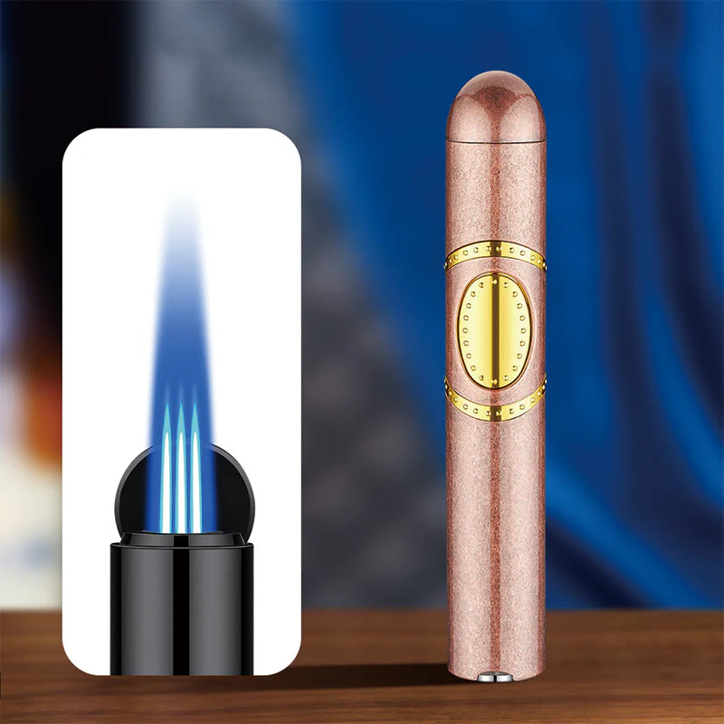 3 In 1 Triple Burner Lighter With Built-In Cigar Punch And Cigar Needle - Image 15