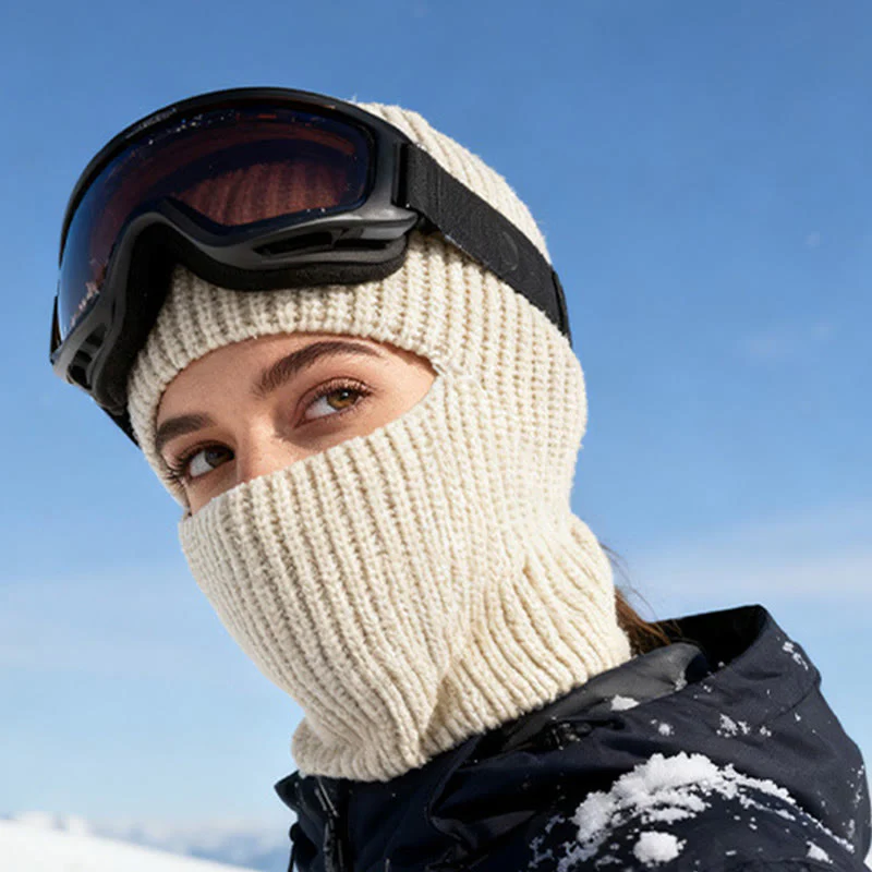 360° Wrap Windproof Knitted Full-Face Winter Beanie Hat - Image 4