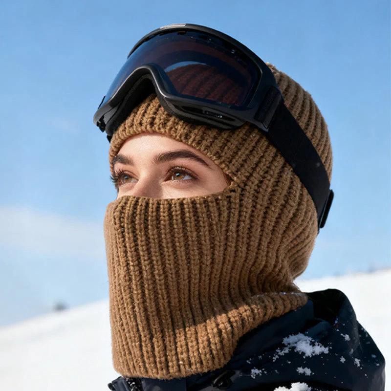 360° Wrap Windproof Knitted Full-Face Winter Beanie Hat - Image 5