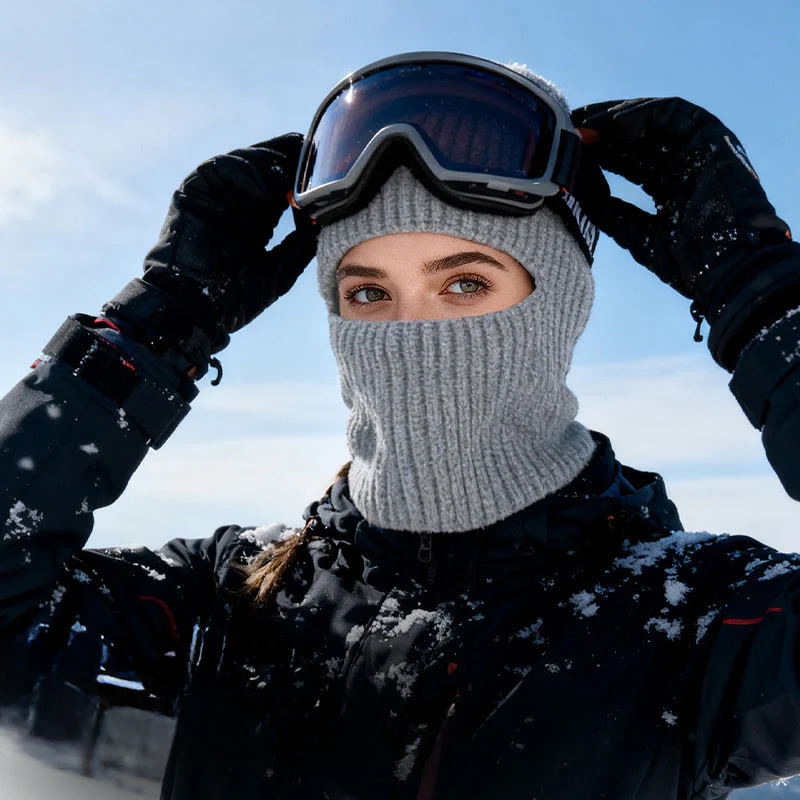 360° Wrap Windproof Knitted Full-Face Winter Beanie Hat - Image 7