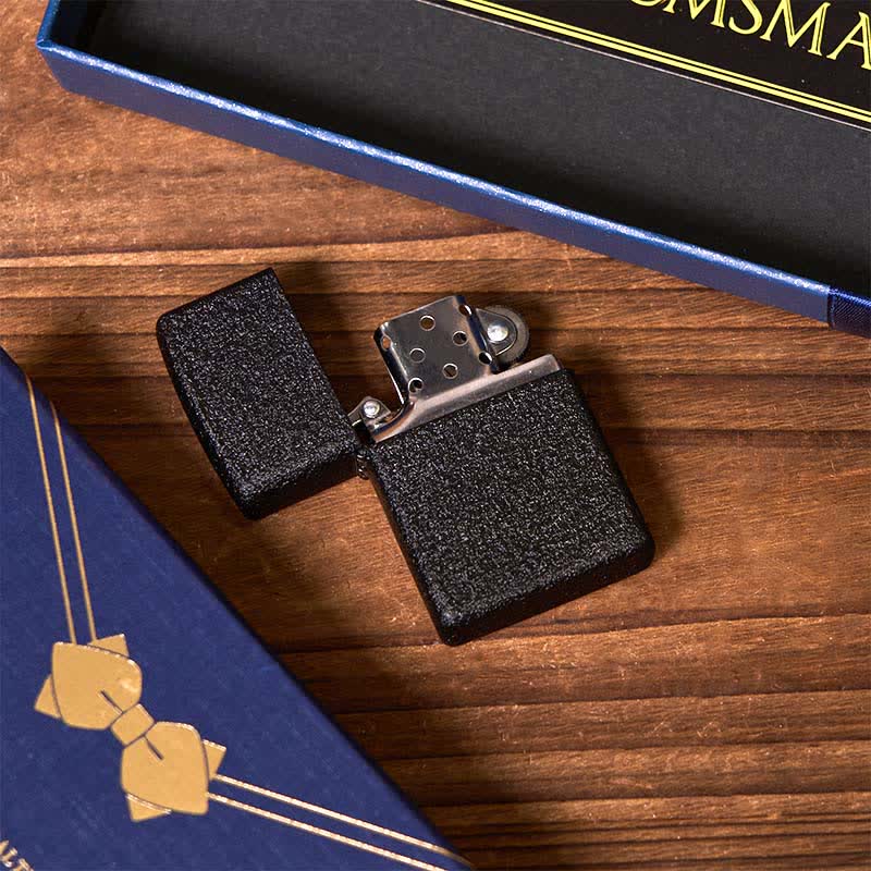 3Pcs Black Theme Necktie Butterfly Bow Tie Frosted Lighter Groomsmen Gift Box - Image 5