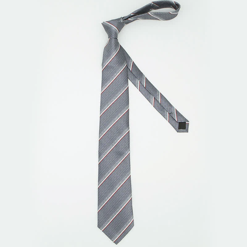 3Pcs Men's Casual Striped Office Accessory Necktie Set - Image 9