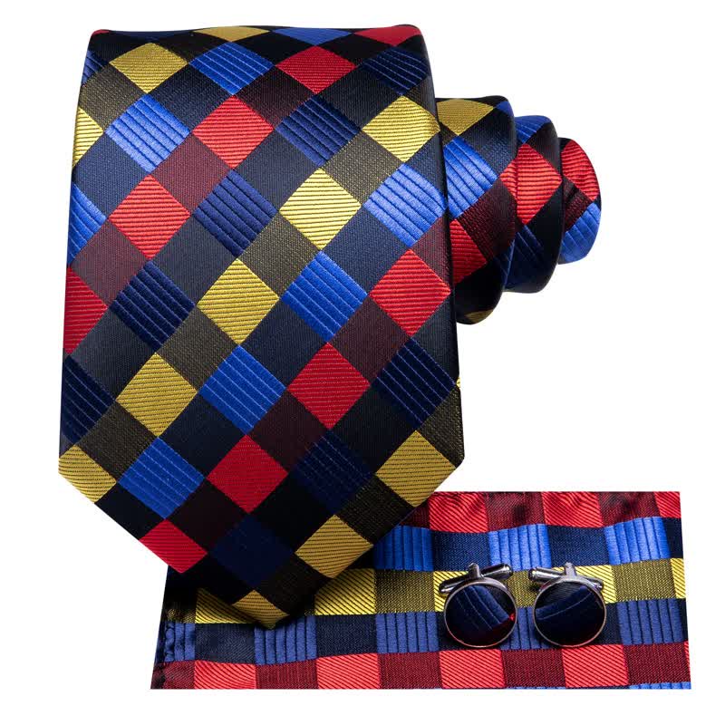 3Pcs Men's Chic Colorful Striped Necktie Set - Image 2