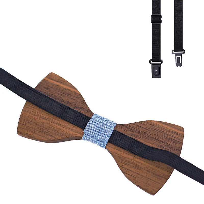 3Pcs Men's Decorative Natural Wooden Bow Tie Set - Image 6