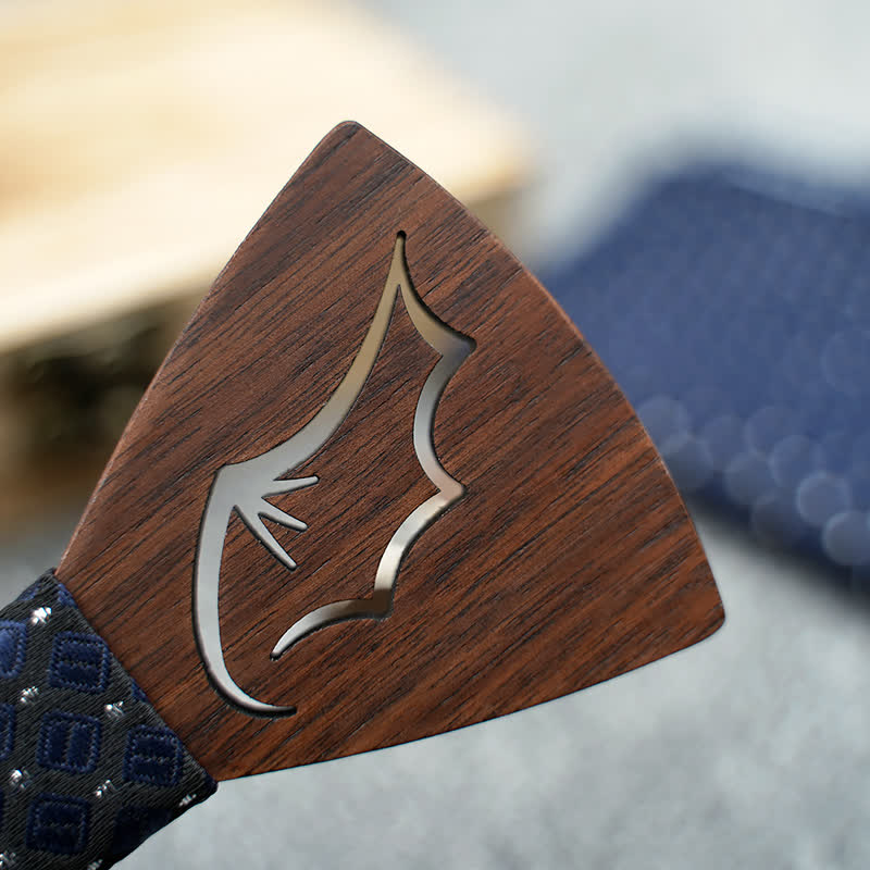 3Pcs Men's Demon Wings Wooden Bow Tie Set - Image 5