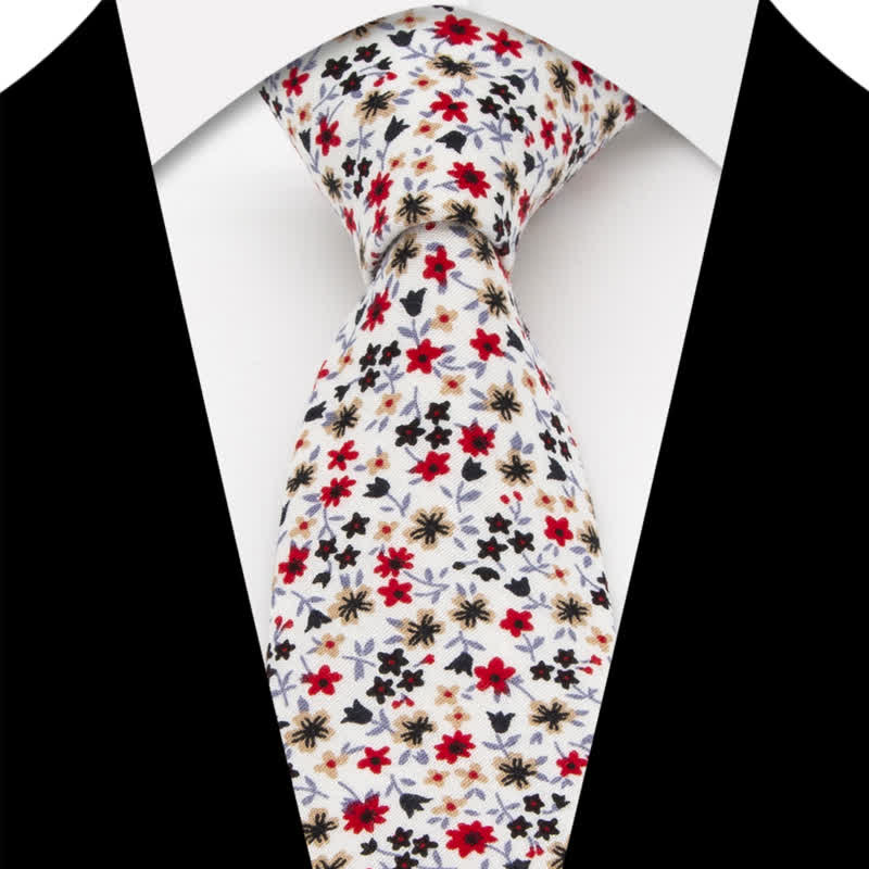 3Pcs Men's Flowers Paisley Cotton Bow Tie Necktie Set - Image 23