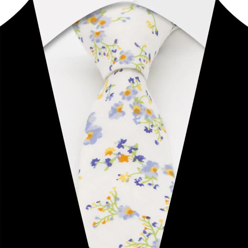 3Pcs Men's Flowers Paisley Cotton Bow Tie Necktie Set - Image 26