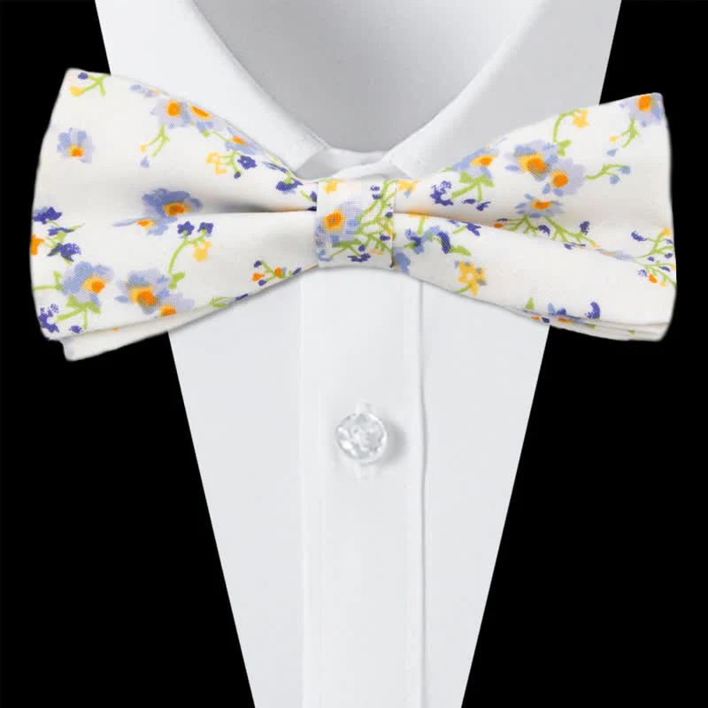 3Pcs Men's Flowers Paisley Cotton Bow Tie Necktie Set - Image 27