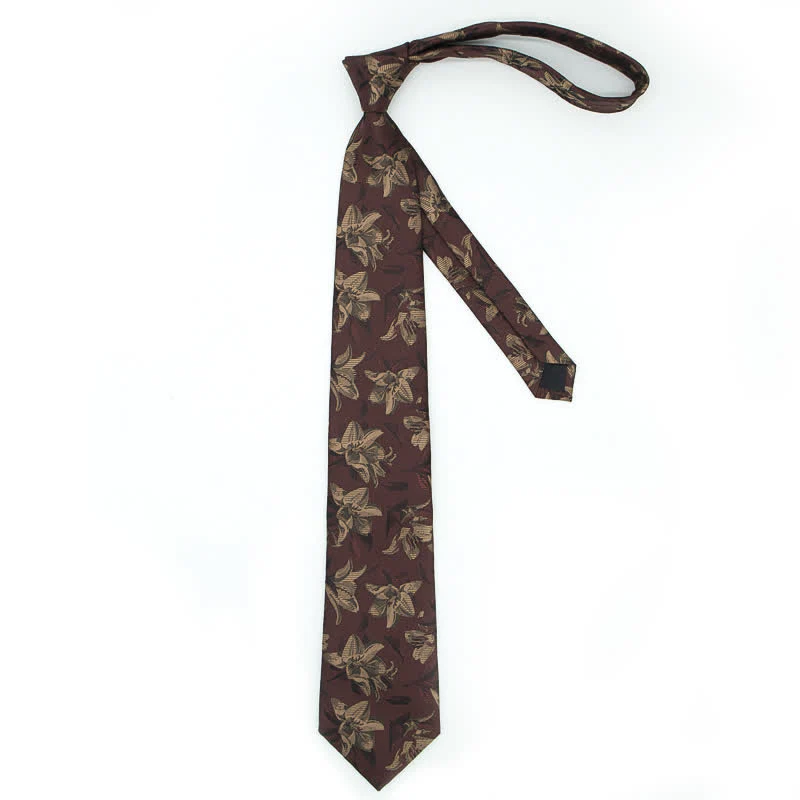 3Pcs Men's Graceful Exquisite Floral Pattern Necktie Set - Image 3