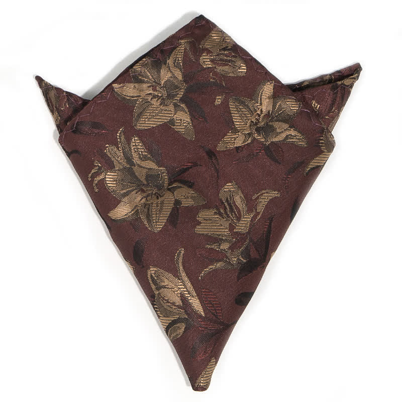 3Pcs Men's Graceful Exquisite Floral Pattern Necktie Set - Image 6