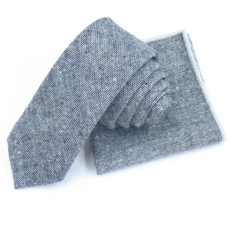 3Pcs Men's Solid Color Imitation Wool Bow Tie Necktie Set - Image 15