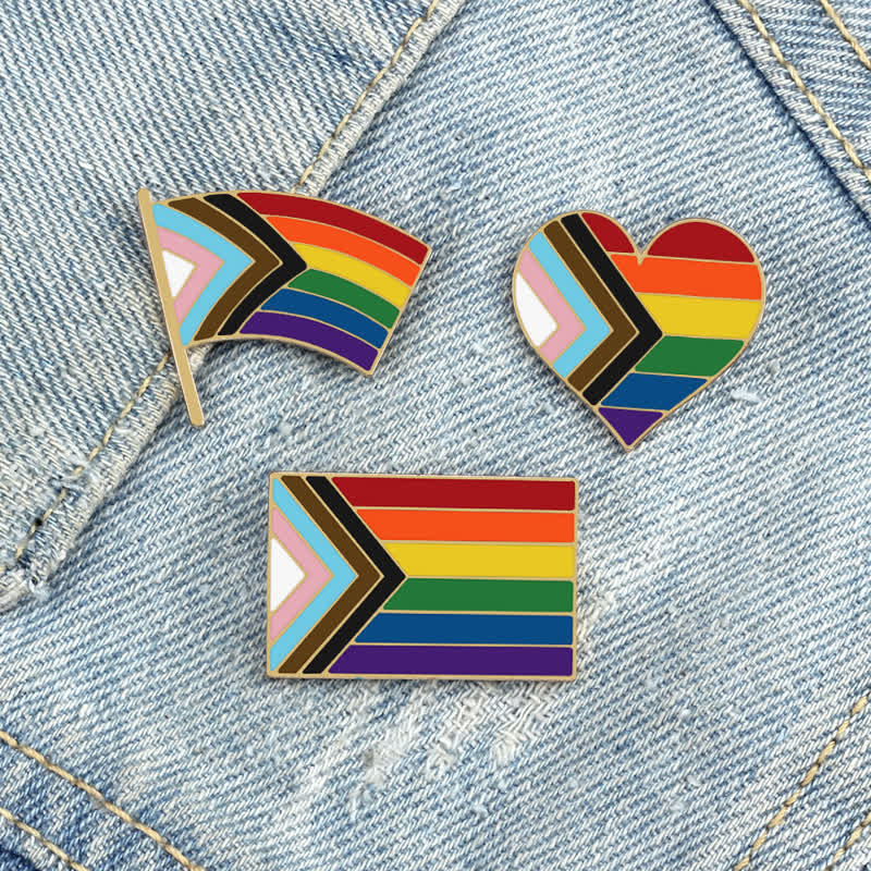 3Pcs Show Your Pride Rainbow Flag Brooch - Image 5