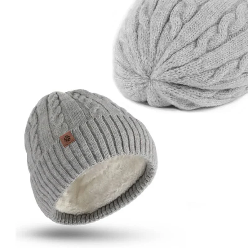 3Pcs Unisex Warm Hat Scarf Gloves Set - Image 11