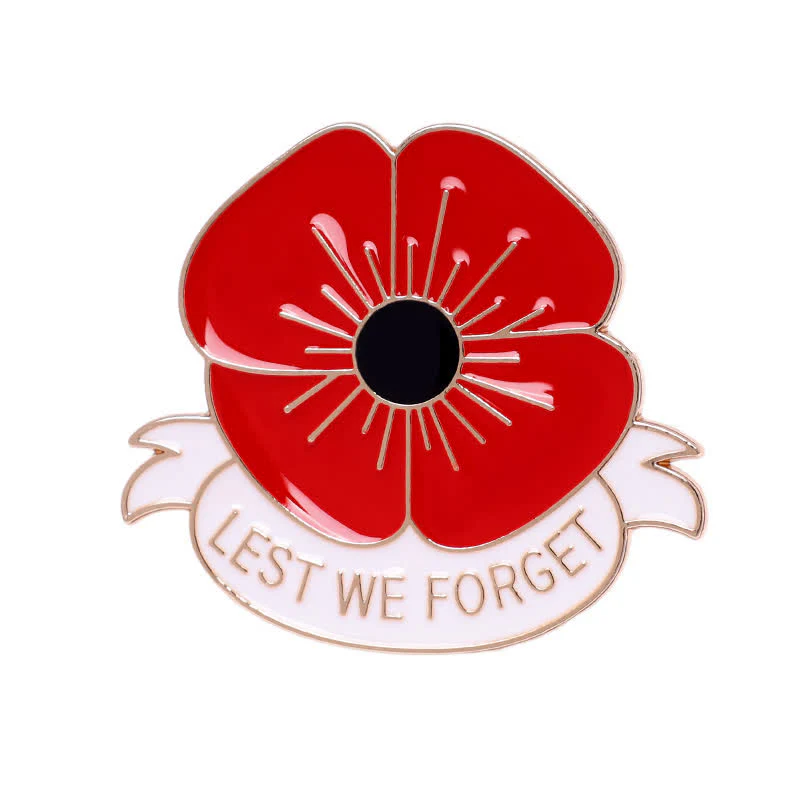 3Pcs Unisex Lest We Forget Poppy Brooch - Image 10