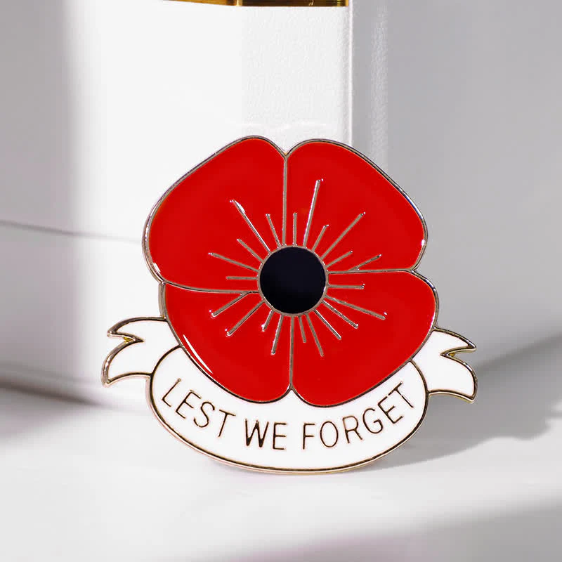 3Pcs Unisex Lest We Forget Poppy Brooch - Image 9