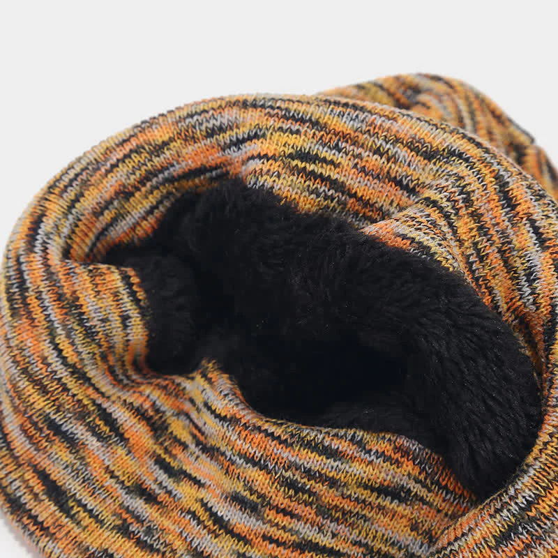 3Pcs Unisex Multi-Color Dying Hat Scarf Gloves Set - Image 3