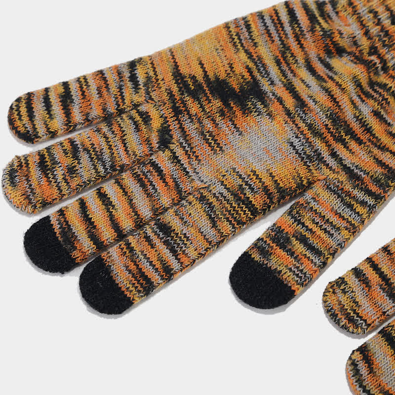 3Pcs Unisex Multi-Color Dying Hat Scarf Gloves Set - Image 8