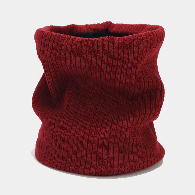 3Pcs Unisex Solid Color Twill Hat Scarf Gloves Set - Image 8