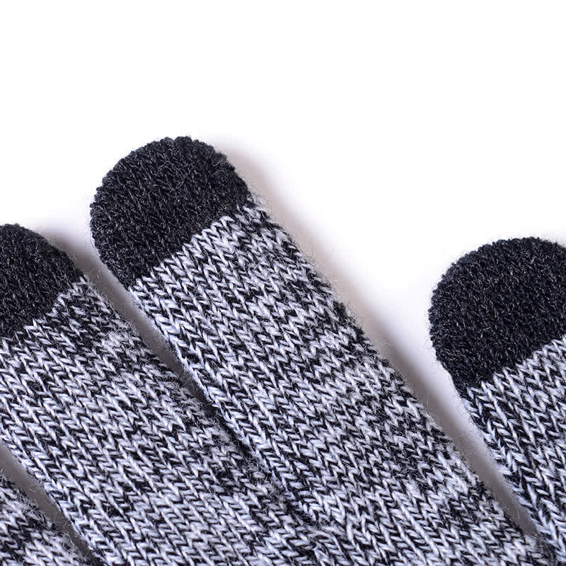 3Pcs Warm Beanie Hat Scarf Touchscreen Gloves Set - Image 9