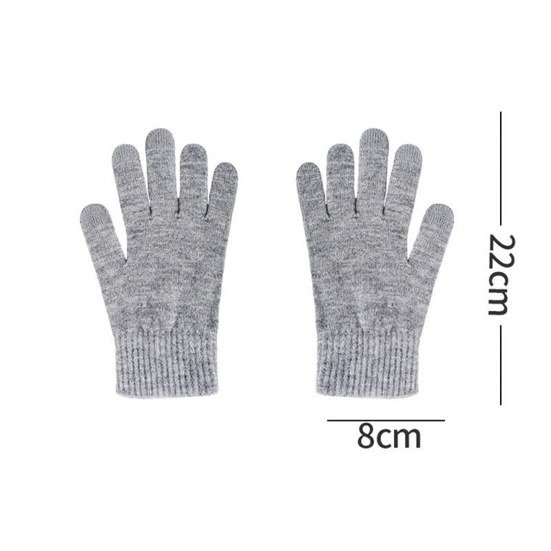 3Pcs Weaving Pattern Hat Neck Gaiter Gloves Set - Image 8