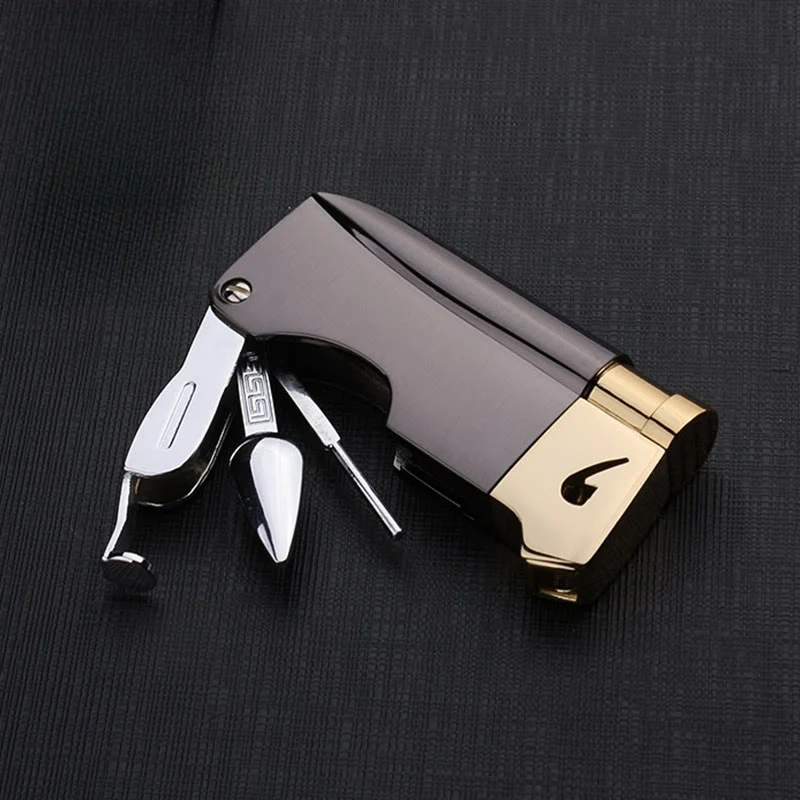 4 in 1 Pipe Special Tools Oblique Fire Refillable Butane Lighter - Image 10
