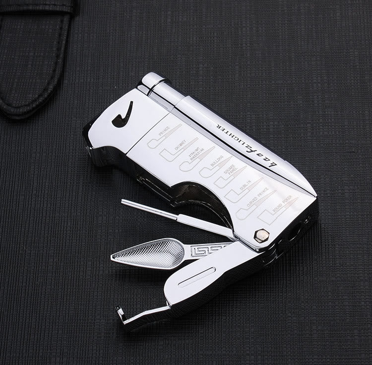 4 in 1 Pipe Special Tools Oblique Fire Refillable Butane Lighter - Image 4