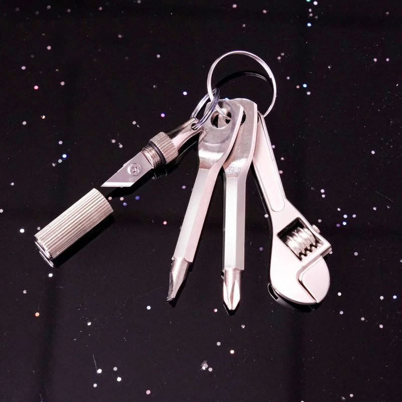 4-In-1 Pocket Mini Tool Knife Wrench Screwdriver Keychain