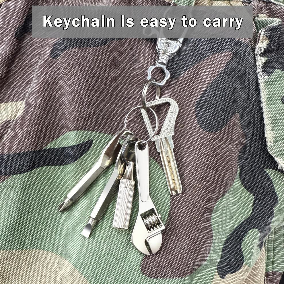 4-In-1 Pocket Mini Tool Knife Wrench Screwdriver Keychain - Image 3