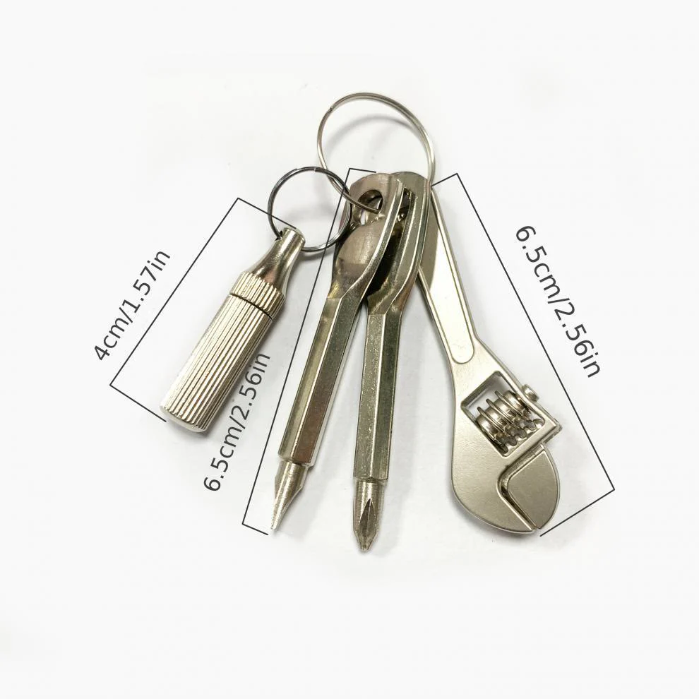 4-In-1 Pocket Mini Tool Knife Wrench Screwdriver Keychain - Image 7
