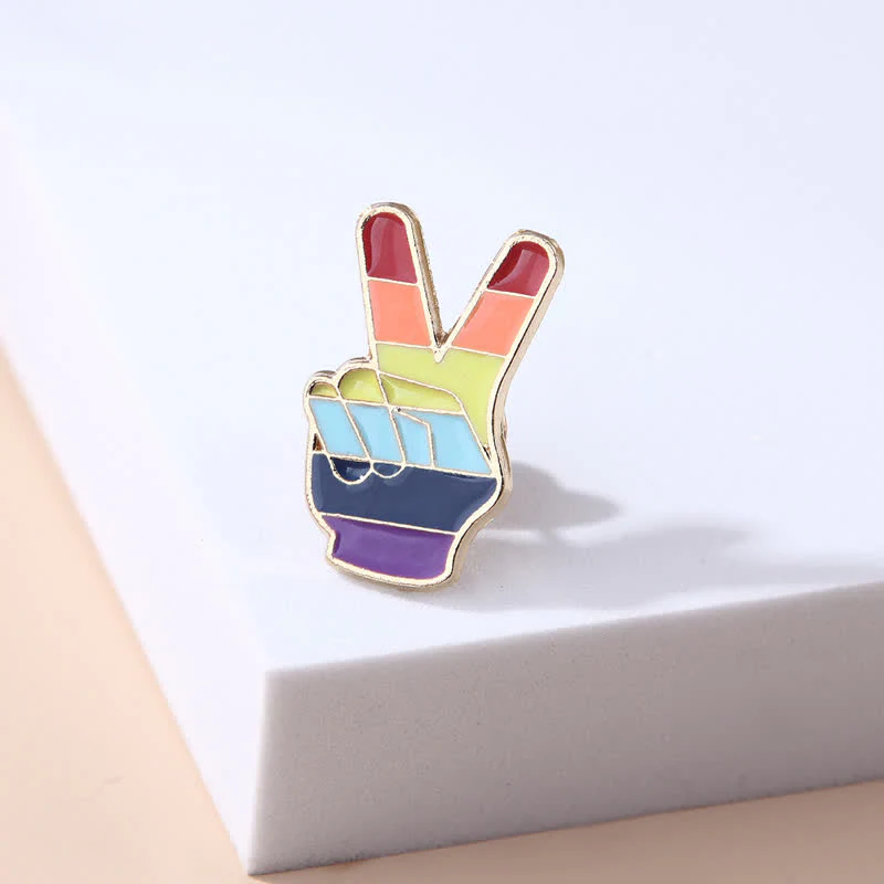 4Pcs Love Is Love Rainbow Flag Pride Brooch - Image 7