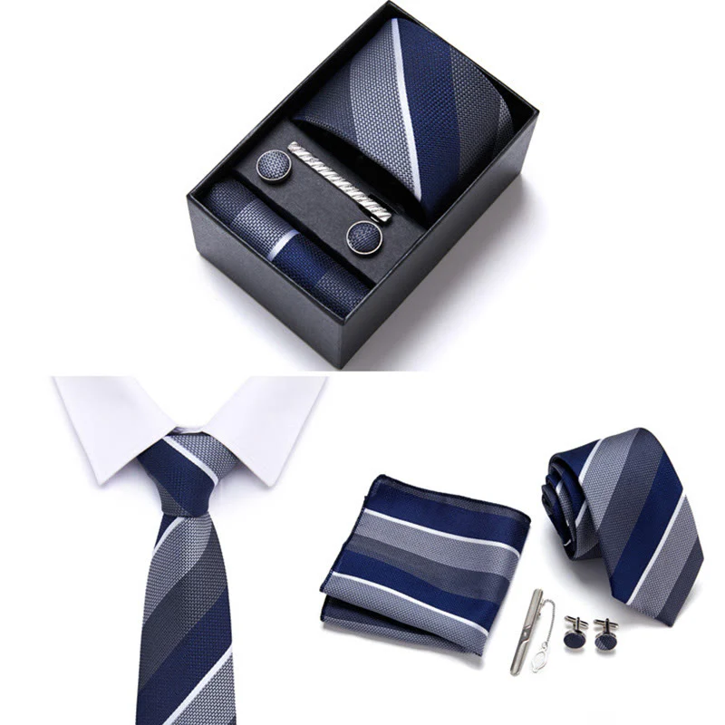 4Pcs Men's Business Formal Elegant Necktie Set - Image 9